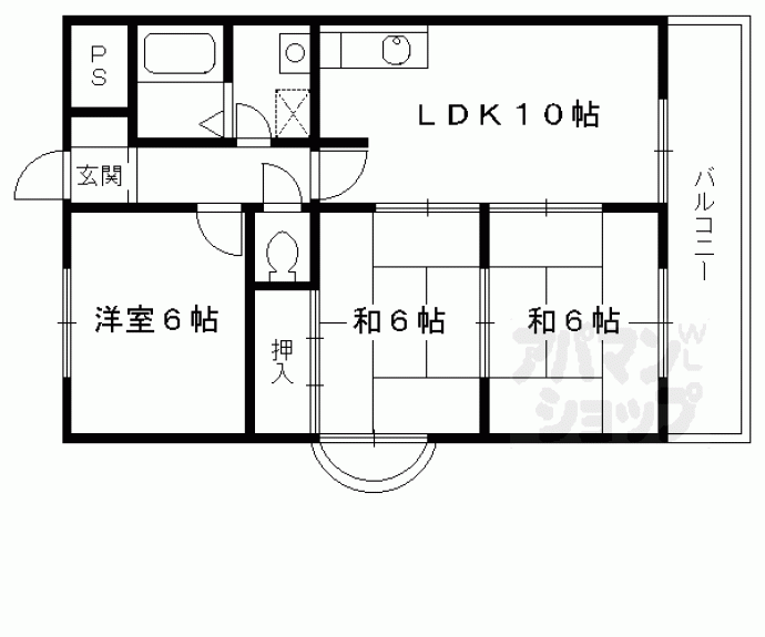 【ハイネス幸　Ｂ棟】間取