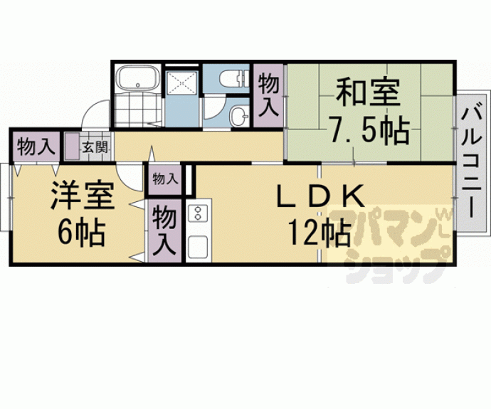 【セジュール若林】間取