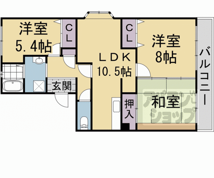 【第二西川マンション】間取