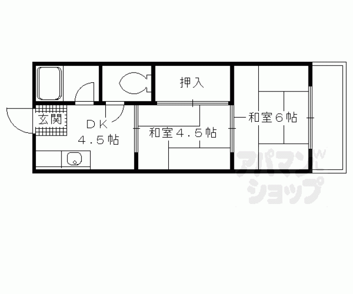 【竹田ハイツ】間取