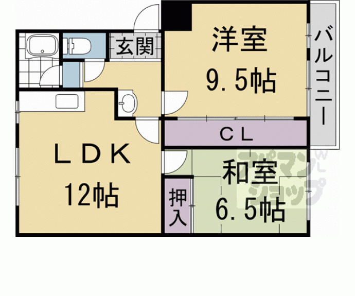 【構口マンション】間取