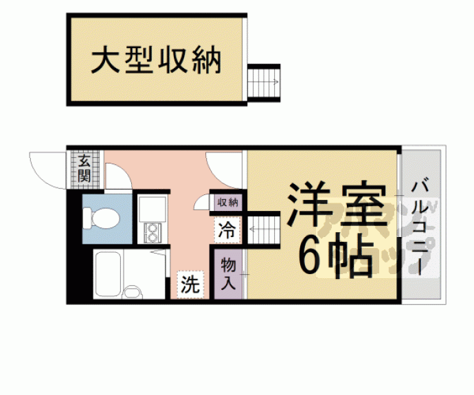 【横大路マンション】間取