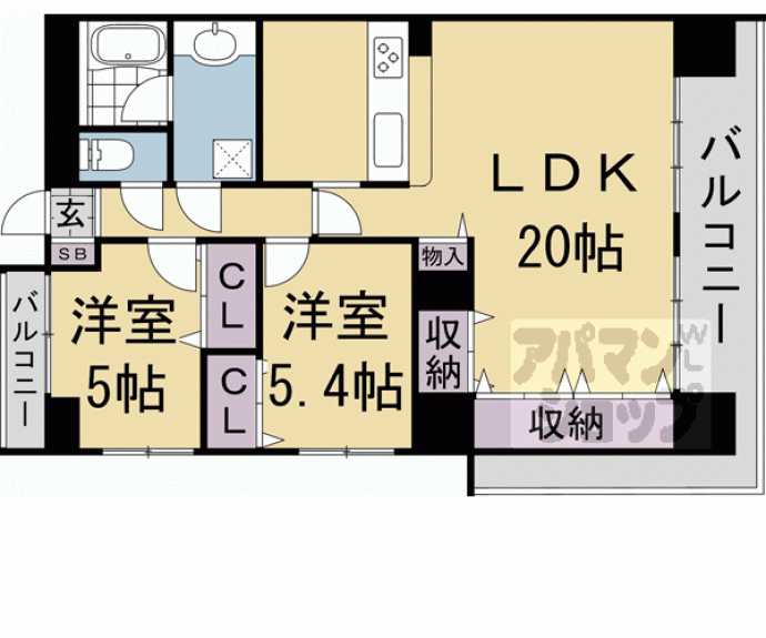 【ライオンズマンション宇治】間取