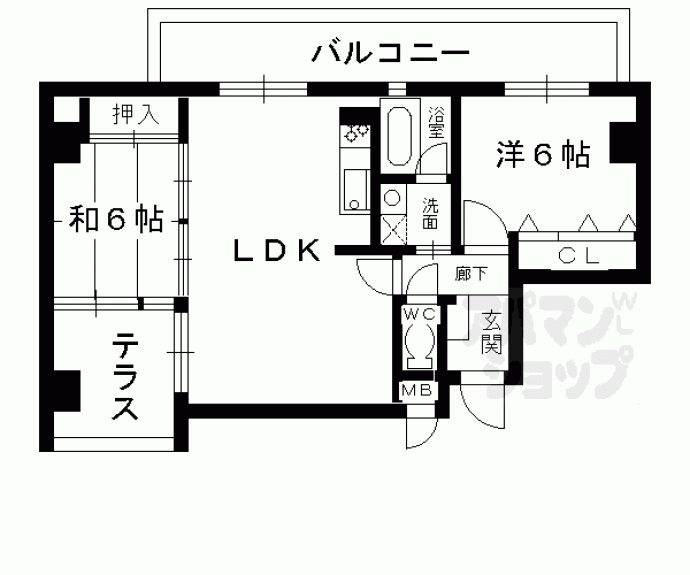 【ランブラス宇治】間取