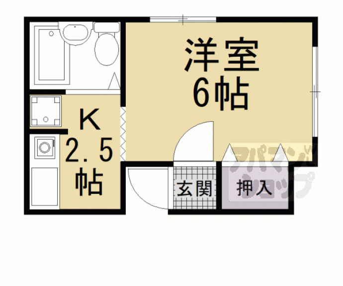 【ワンルームマンション・ヒロ】間取