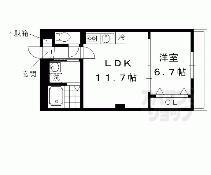 【アネックス久我の杜　五番館】間取