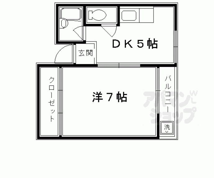 【ポケットコート門跡町】間取