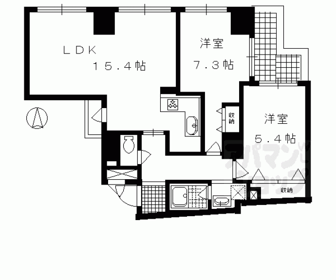 【サンヴェール京都西陣】間取