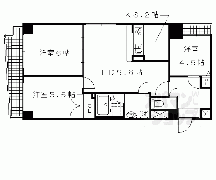 【サンヴェール京都西陣】間取