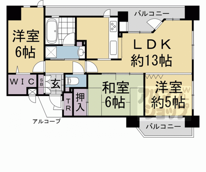 【パルコート四条室町】間取