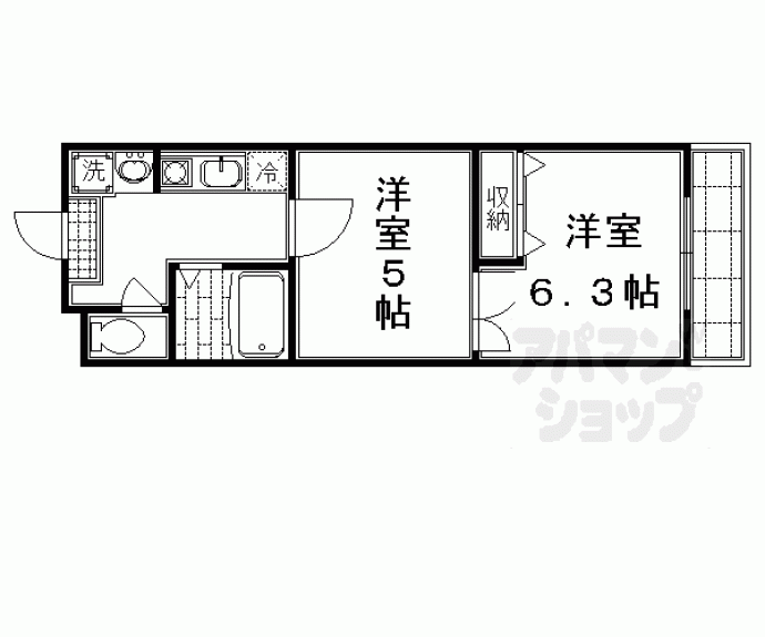 【室町通上立売下ル裏築地町マンション】間取