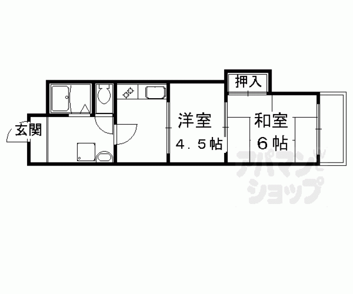 【京都ノーザンフラット】間取