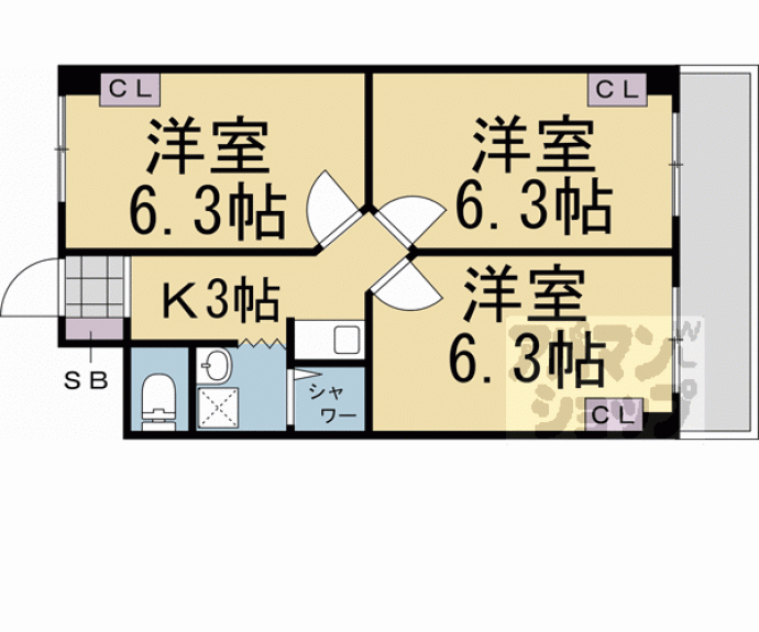 【リバーロードタカノ】間取