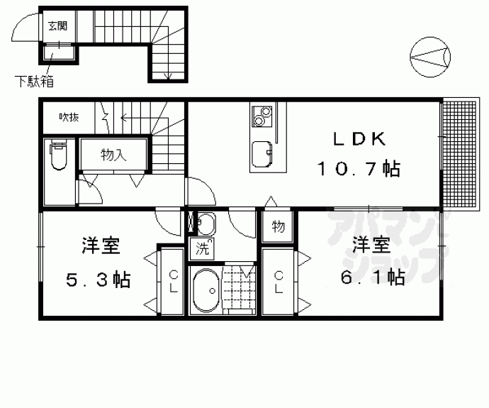 【ラ・ペ下鴨葵】間取