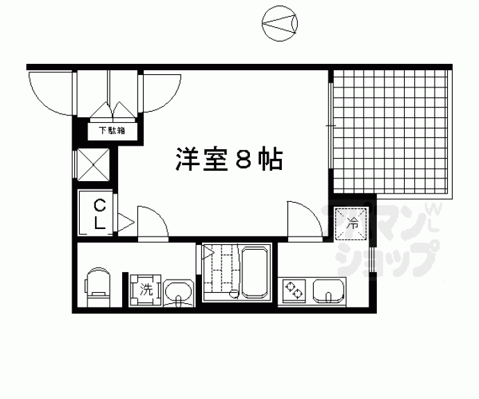 【ＨＡＭＡＳＯ京大北】間取