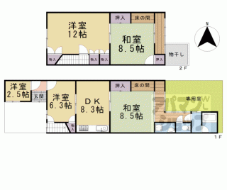 【中京区山田町貸家北棟５２８】