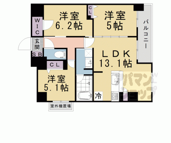 【アールズコート御所南】間取