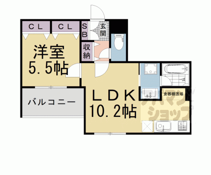 【ヴァンべール御苑前】間取