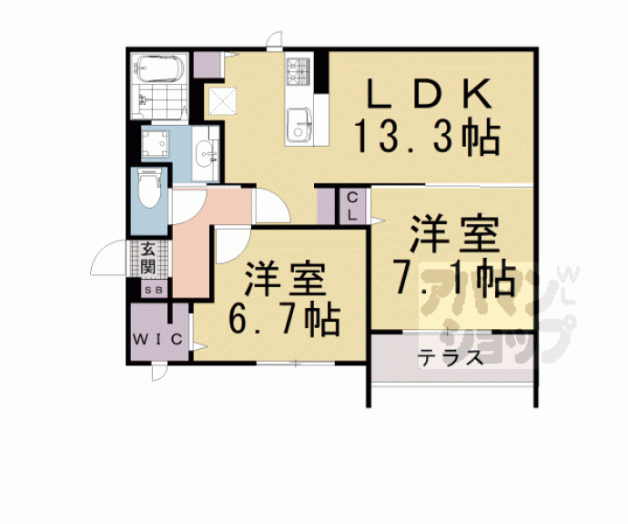 【Ｄ－ｒｏｏｍ三条大橋】間取