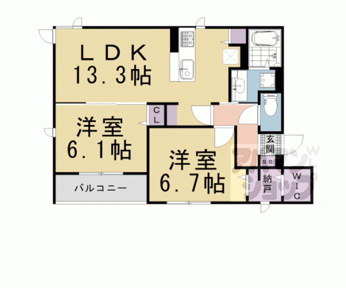 【Ｄ－ｒｏｏｍ三条大橋】間取