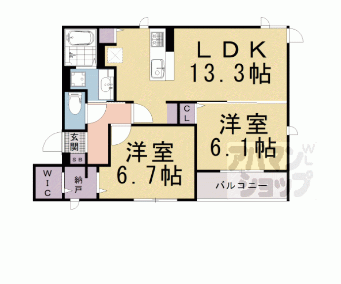 【Ｄ－ｒｏｏｍ三条大橋】間取