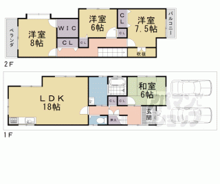 【下鳥羽南円面田町貸家】