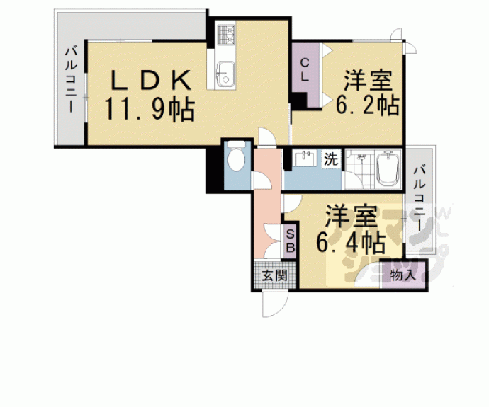 【シャーメゾン墨染】間取