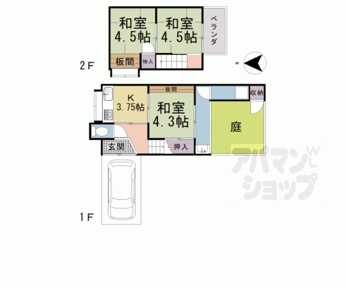 【ガーデンハウス木村Ⅱ】間取