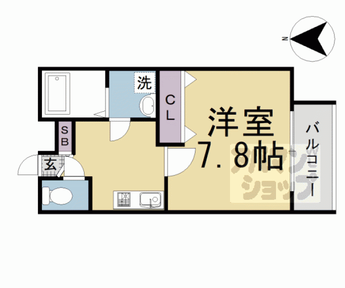 【ＣＡＳＡ　ＷＯＯＤ　西浦町】間取