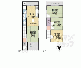 【横大路長畑町貸家】