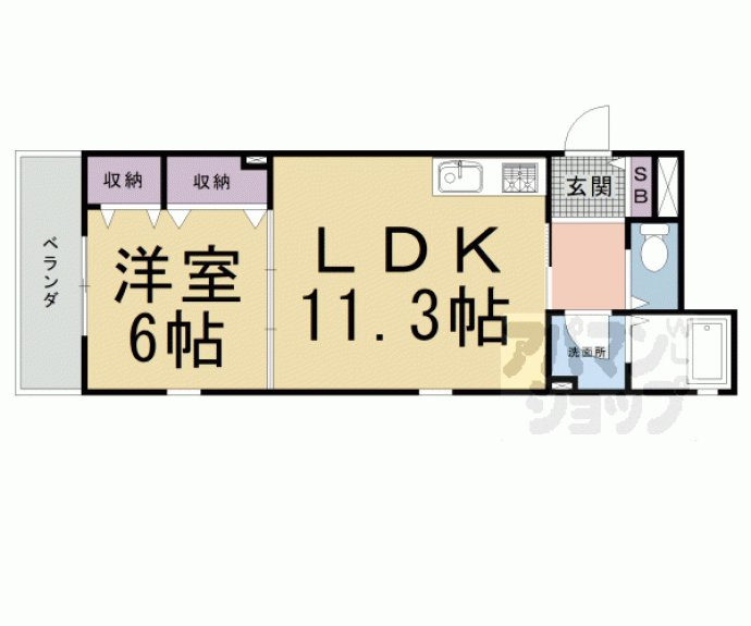 【ラシーネ淀】間取