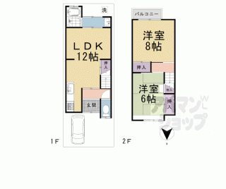 【深草西浦町１丁目貸家】