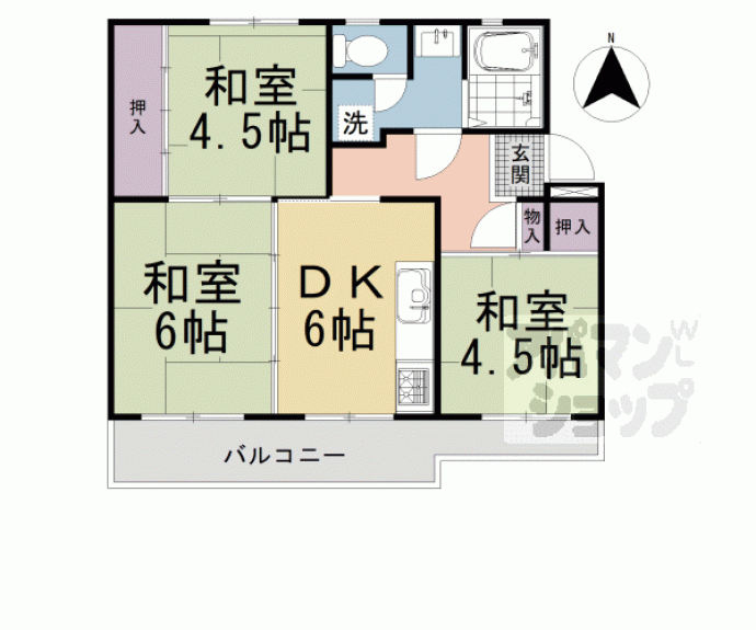 【宇治おぐら住宅　５棟】間取