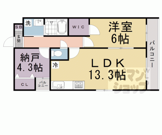 【サクシード伏見車町２ｎｄ】間取