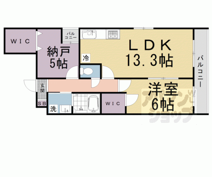 【サクシード伏見車町２ｎｄ】間取