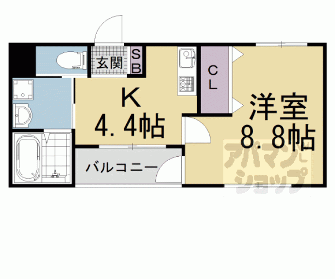 【スマートマンション夢ゾン大手筋】間取