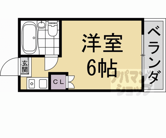 【マンション賀園】間取