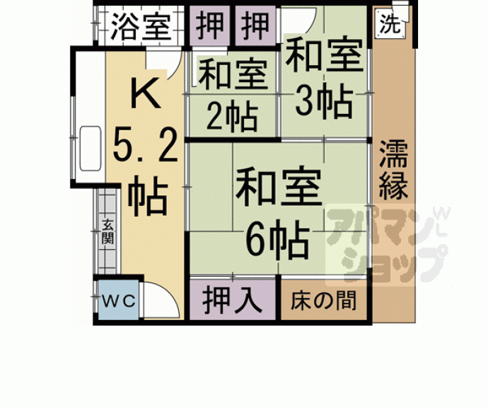 【内膳町貸家】間取