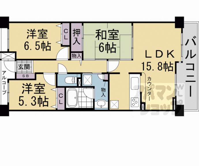 【グラン・コート一乗寺】間取