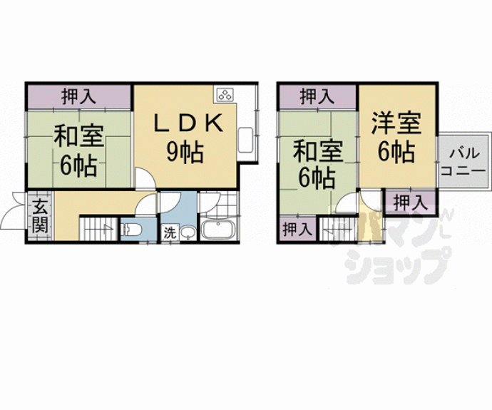 【下鴨松ノ木町貸家】間取