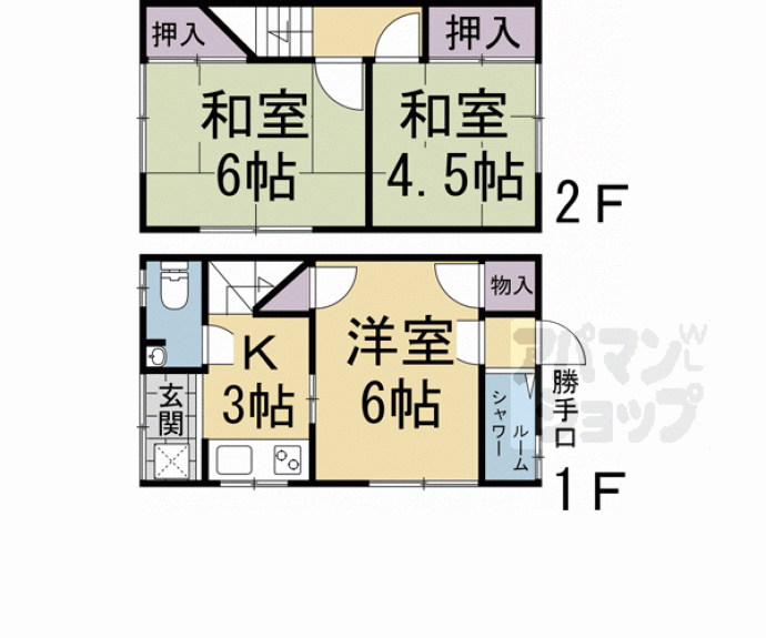 【北白川久保田町貸家】間取