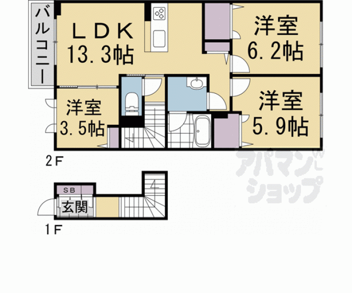 【モントレー喜左衛門】間取