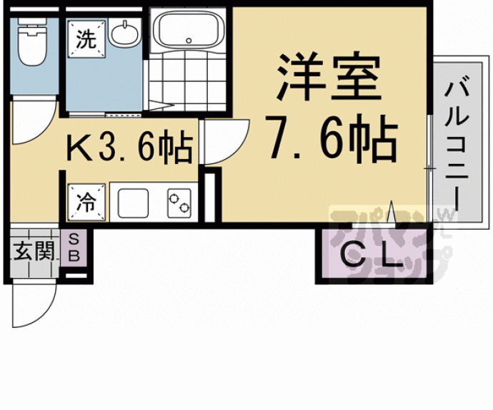 【ロイヤルヴァンヴェール北白川】間取