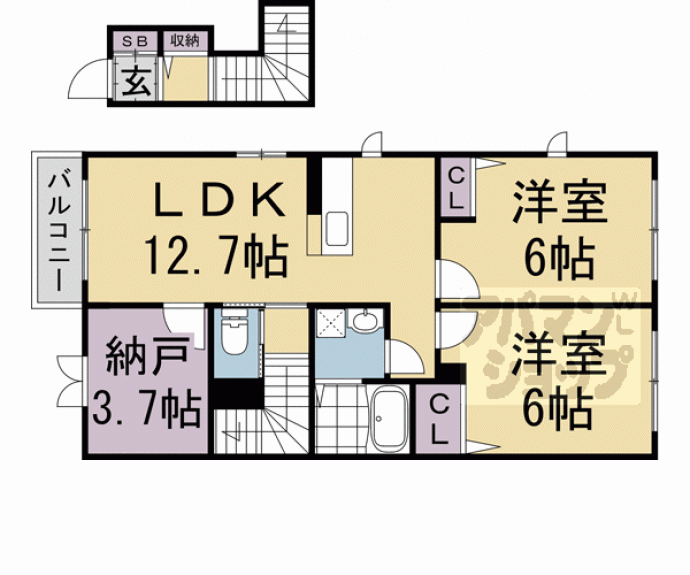 【シャーメゾンＴａｎｉｇｕｃｈｉ】間取