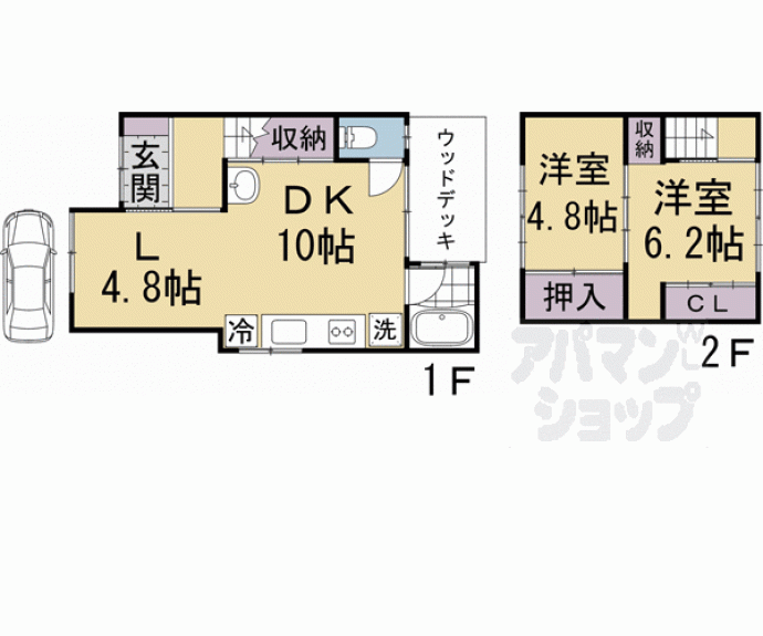 【深草西出町貸家】間取