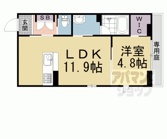 【シャーメゾン丹波橋ＩＮ桃山】間取