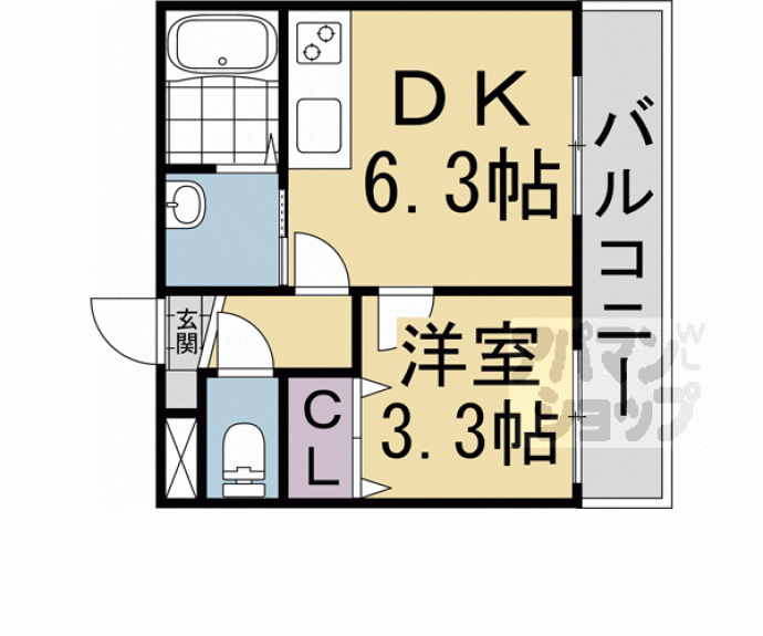 【桃山ＨＡＴＣＨ】間取