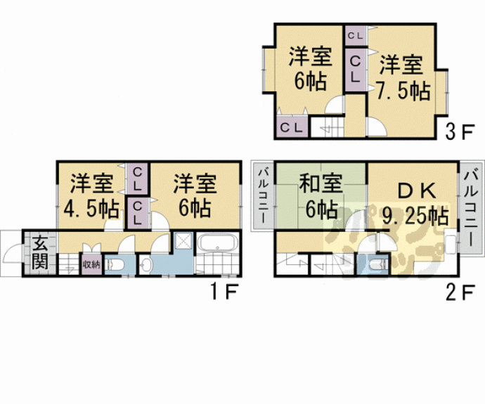 【宇治伊勢田貸家】間取