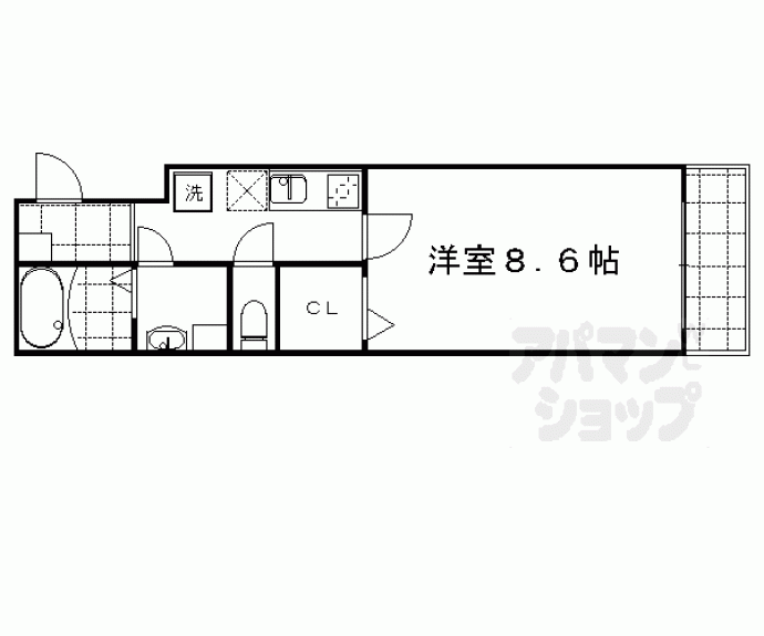 【レゾナンス西陣】間取