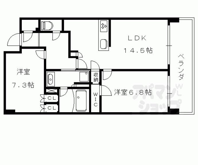 【プラウド京都御所東】間取